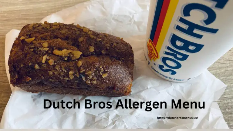 Dutch Bros Allergen Menu