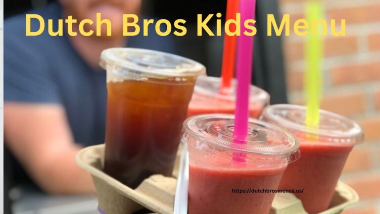 Dutch Bros Kids Menu