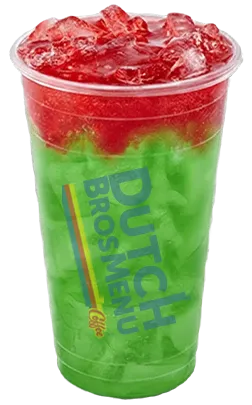 Dutch Bros Blue Lagoon Rebel w/ Strawberry Fruit
